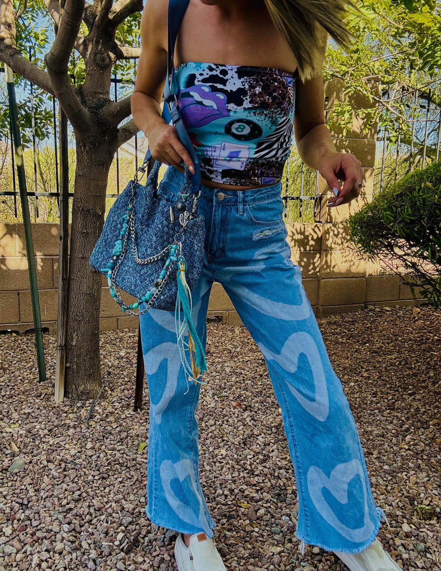 SAT- #7 LIMITED EDITION DENIM CROSSBODY TOTE