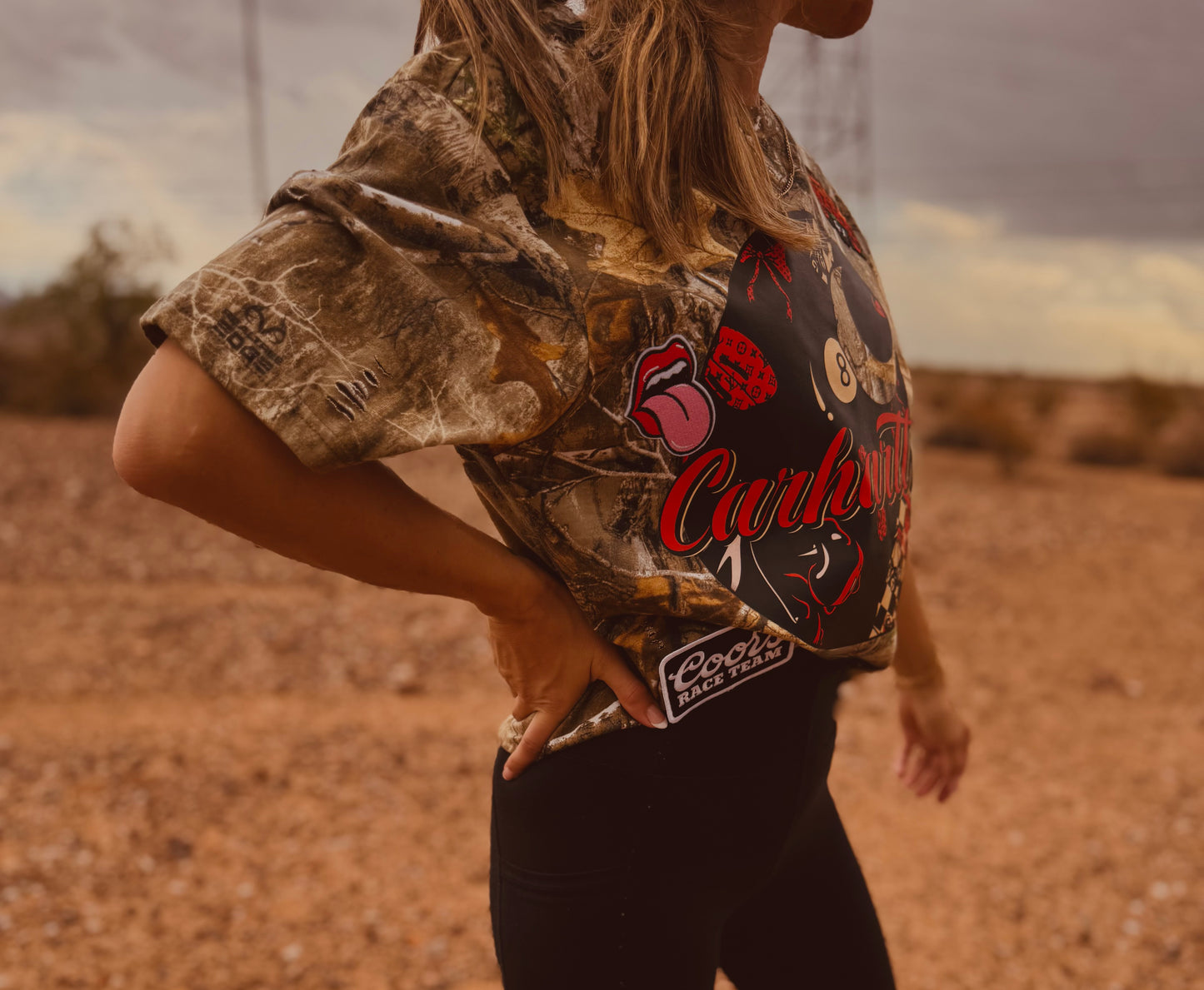VT-mama eight ball - REALTREE CAMO TSHIRT