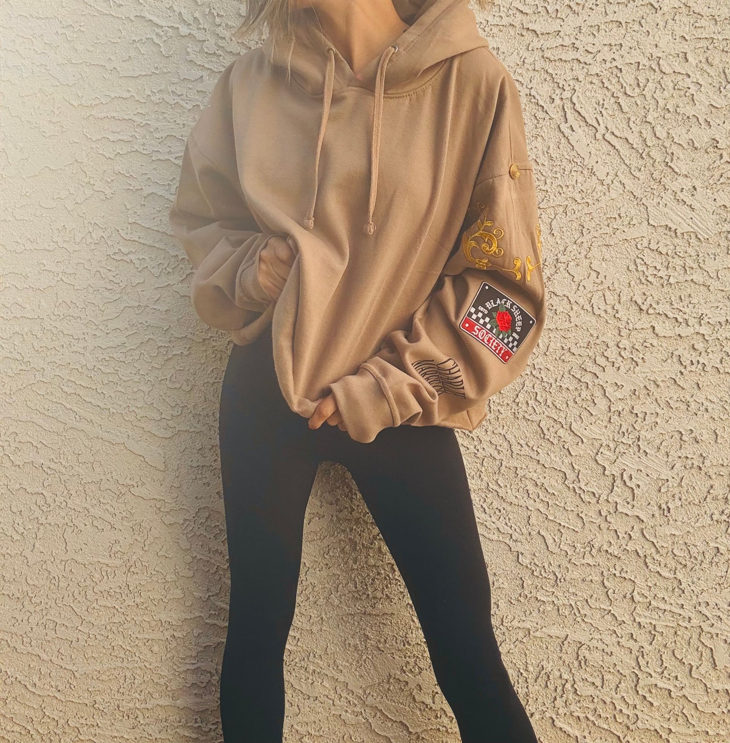 BBH-Betty Button Hoodie-black sheep babe