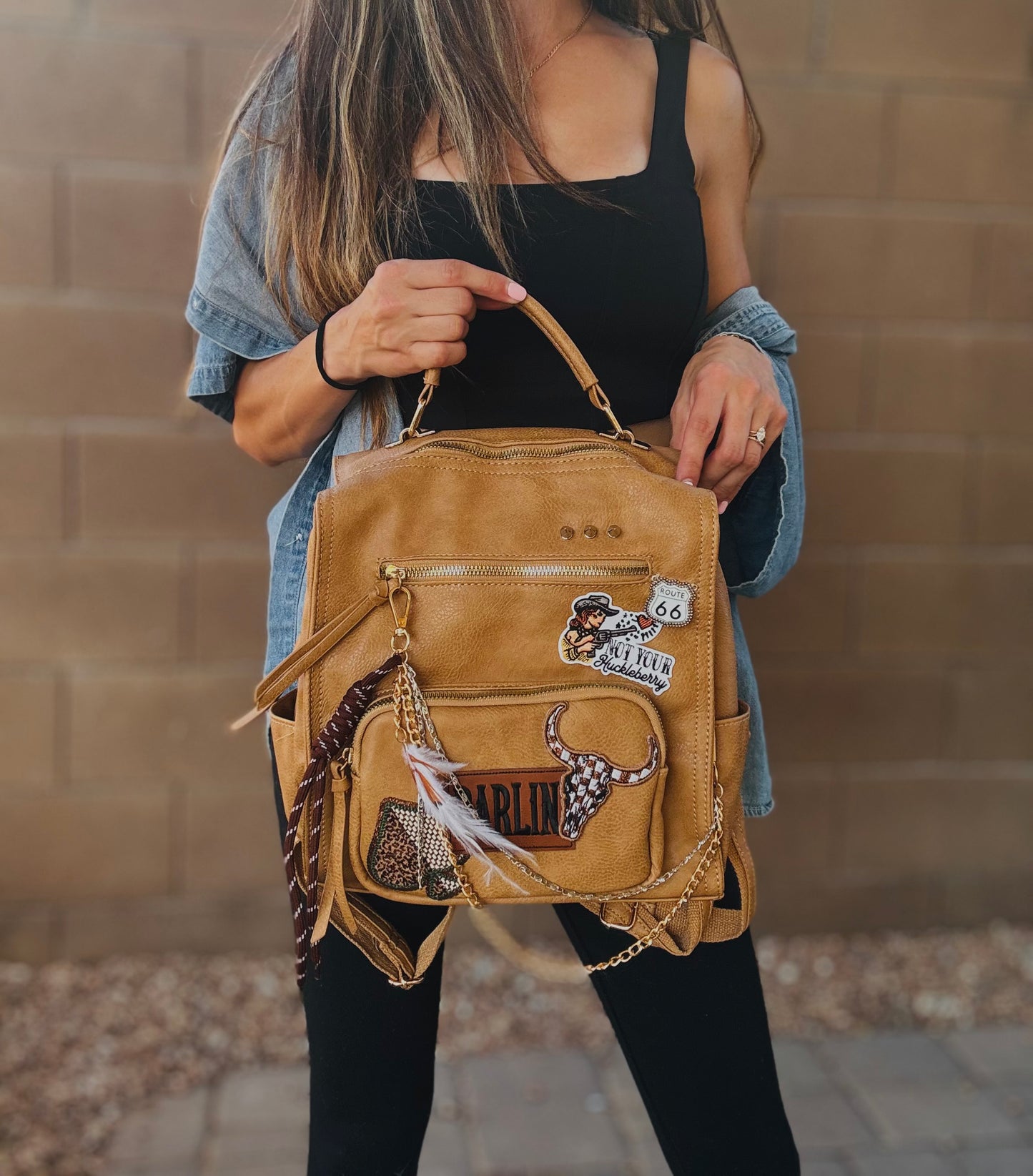 HA- huckleberry DARLIN -tan *PAYSON BAG**