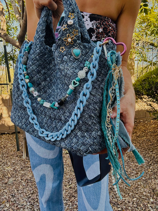 SAT- #10- LIMITED EDITION DENIM CROSSBODY TOTE