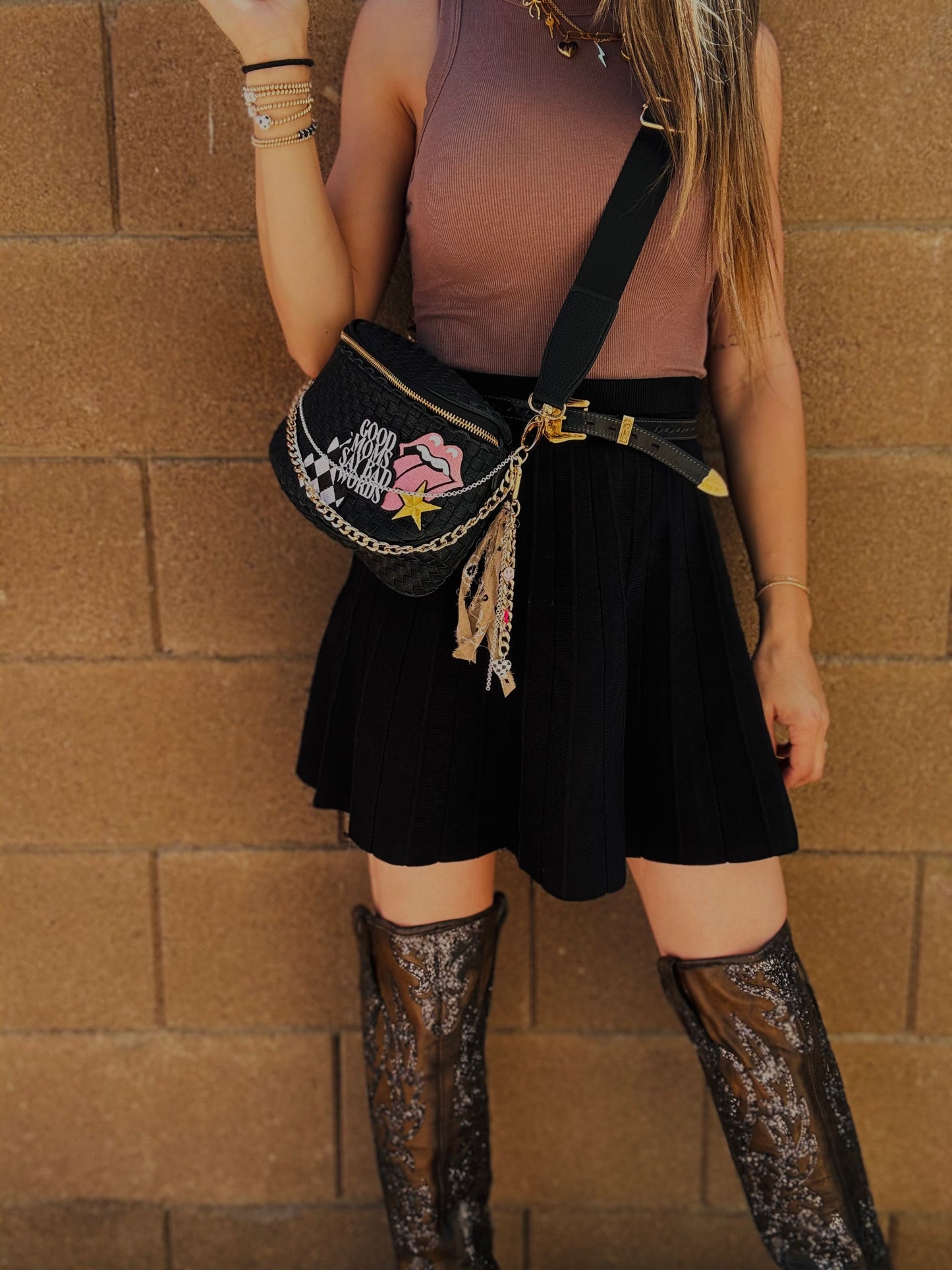 WS-good moms bad words Og band vintage Black OG+PHOENIX BAG