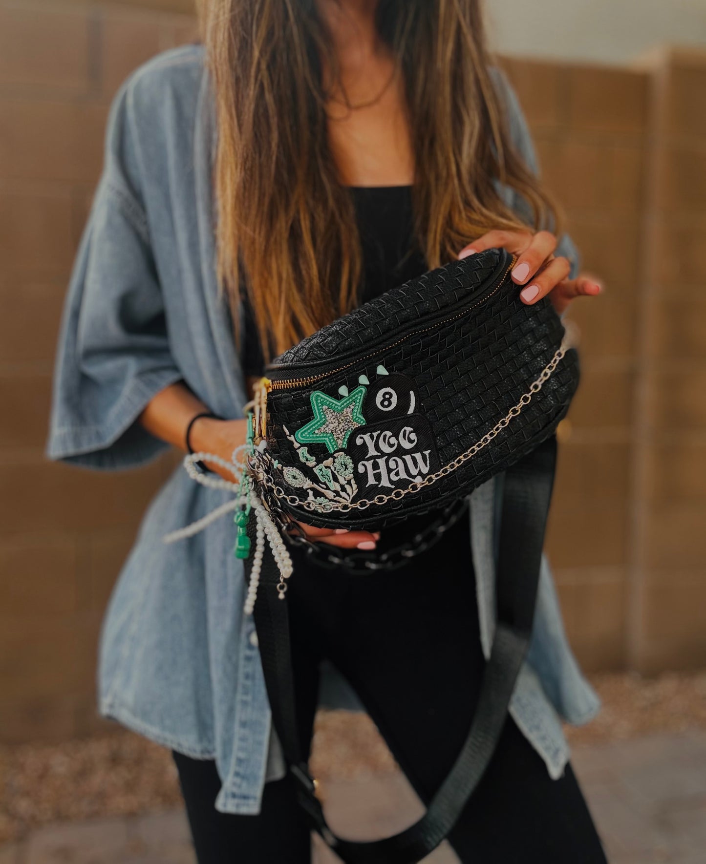 HA-turquoise yee haw babe -black OG+PHOENIX BAG