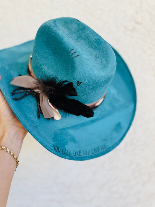 BFS- Teal cowgirl brim