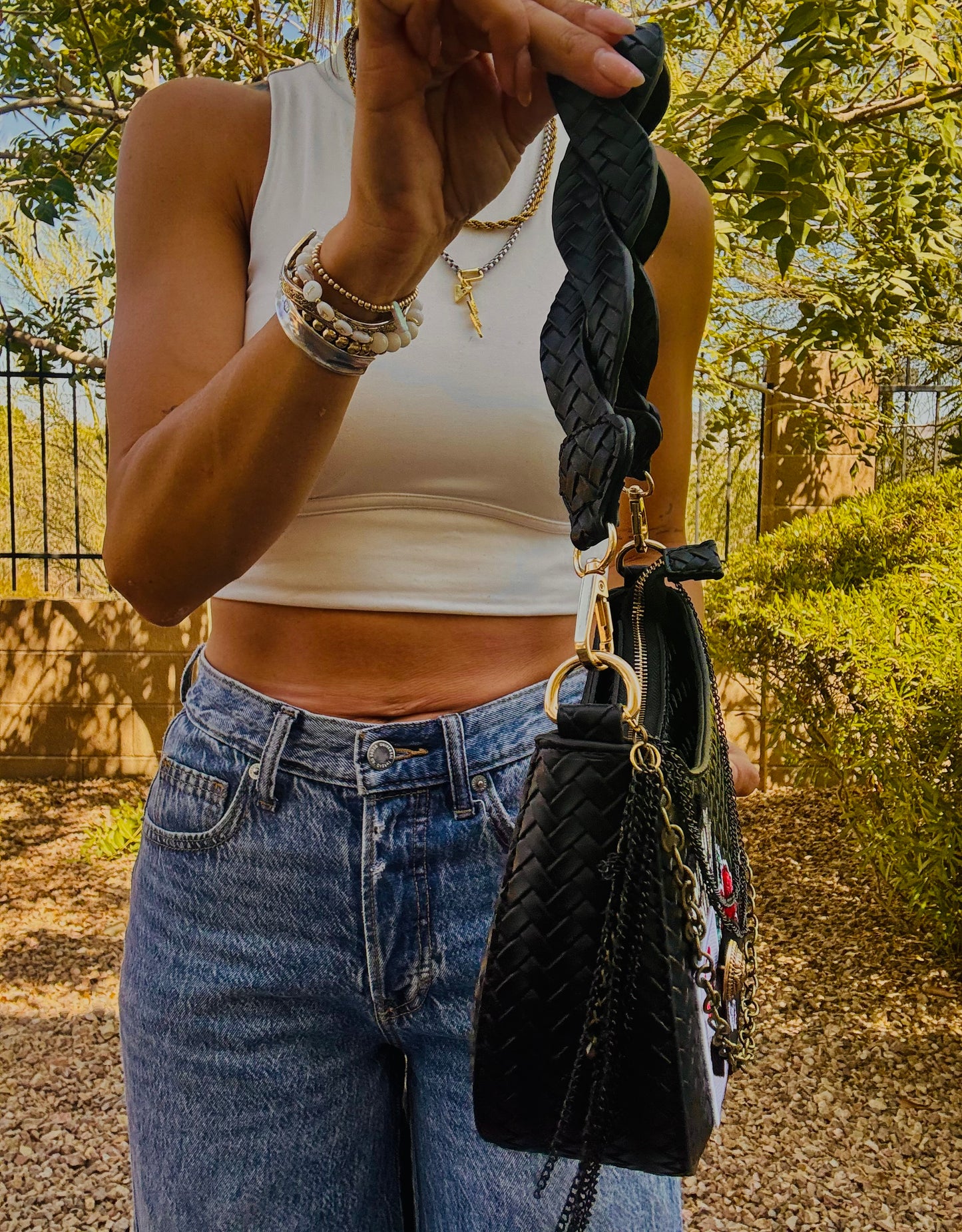 UM-QUEEN WILD SOUL + Braided modern Shoulder Bag *THE SAMANTHA**
