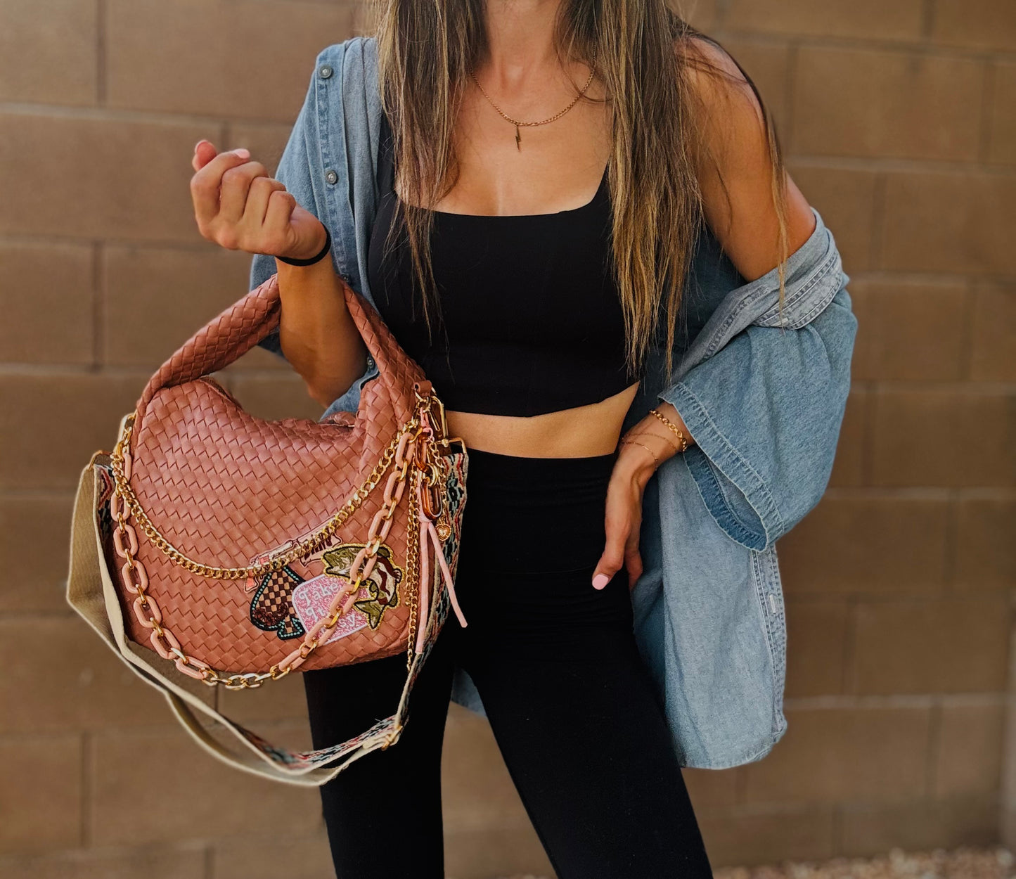 HA- take it easy camo bass -almond bag *CHANDLER BAG**