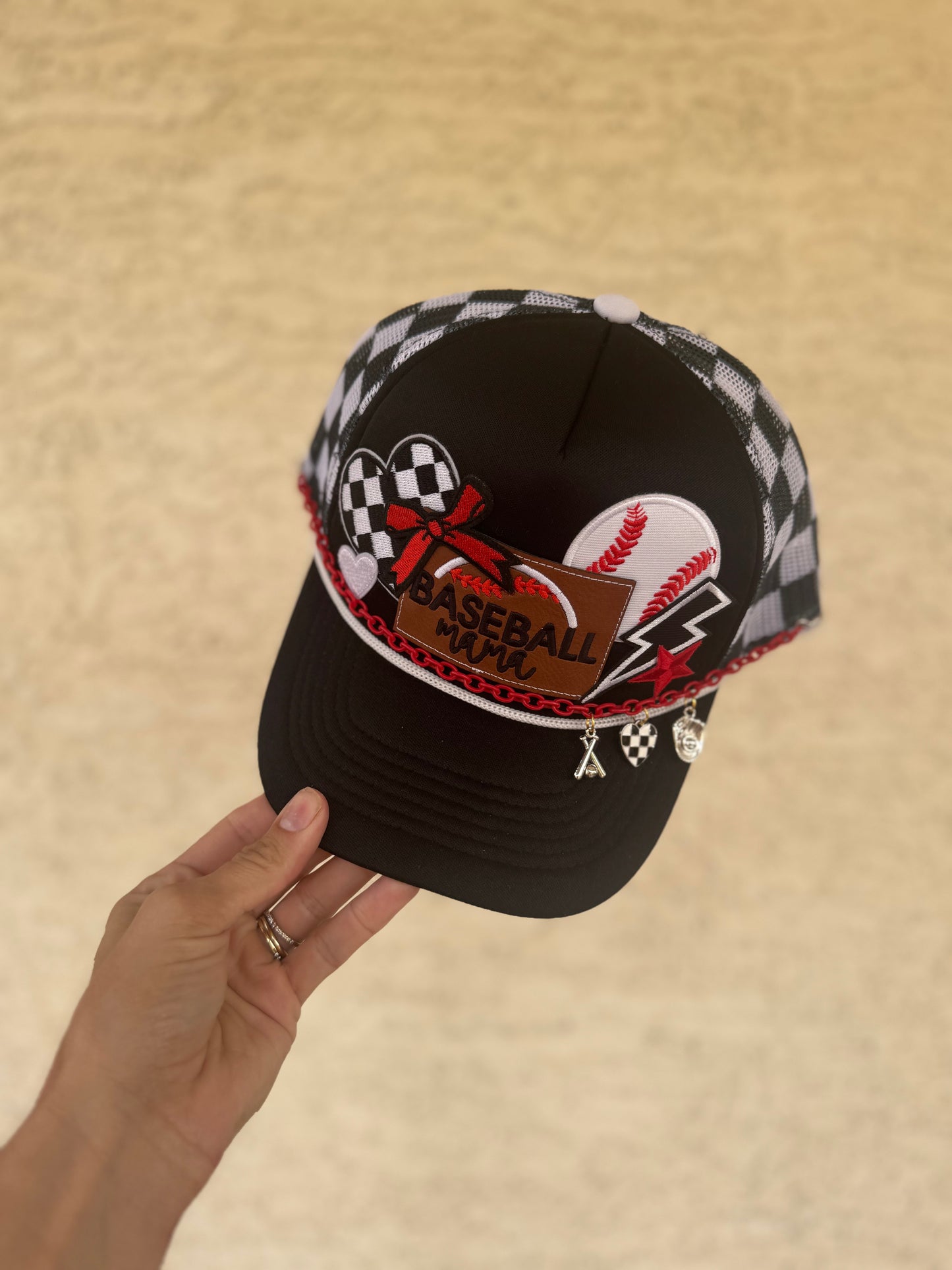 PT- PREMIUM CHECKERED BASEBALL MAMA