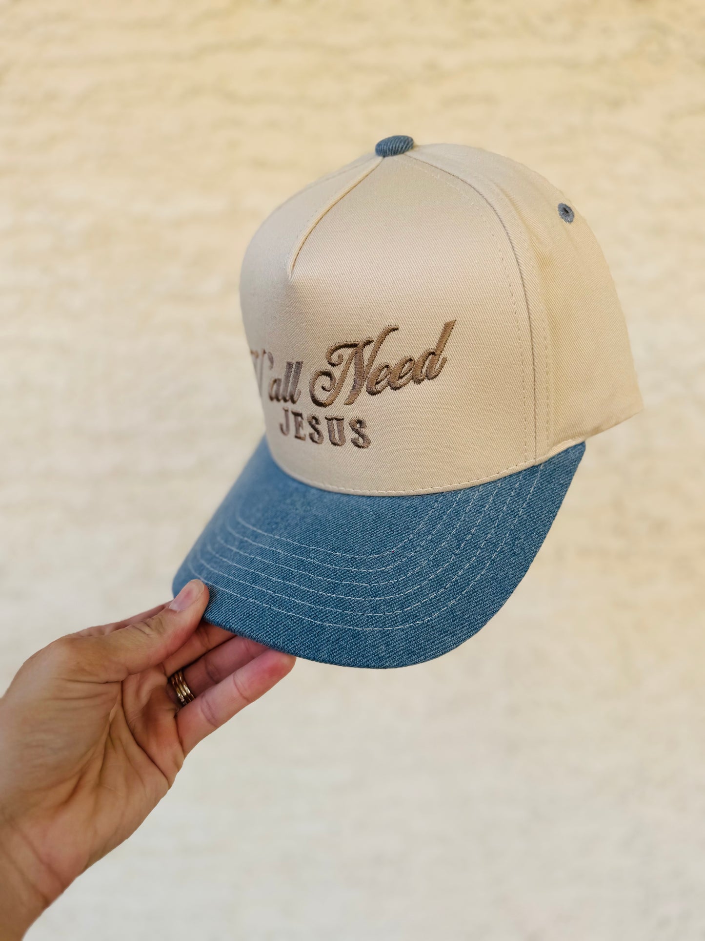 VT- YALL Need Jesus Premium Denim SnapBack