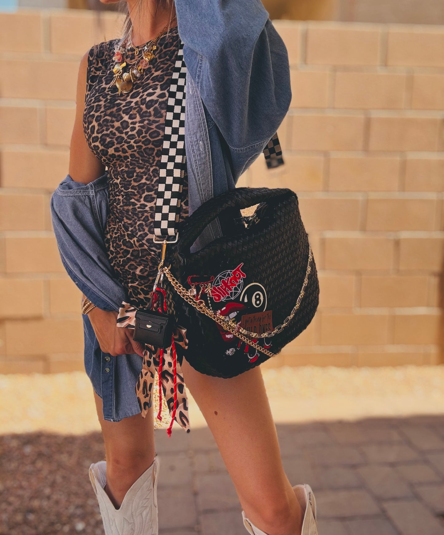 LF-bad ass band babe+ wild ones black bag   *CHANDLER BAG**