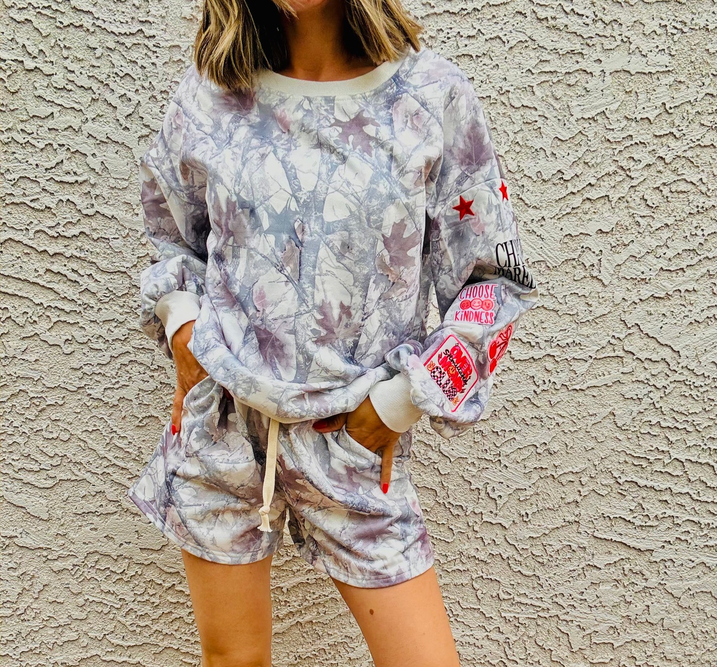 BBH-Camo Sweater & Short Set-over stimulated moms club - be happy pink