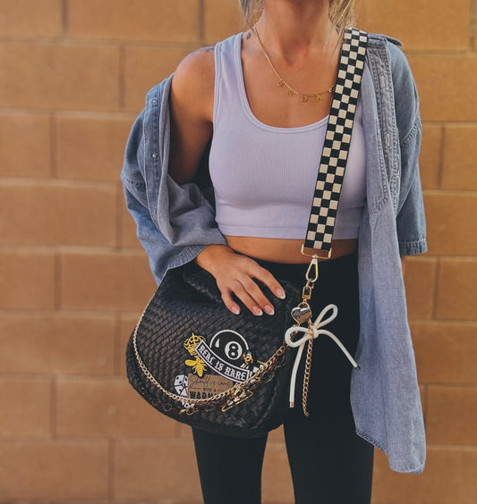 FC-Real is Rare+ come with a warning UPCYCLED Authentic button +black bag   *CHANDLER BAG**