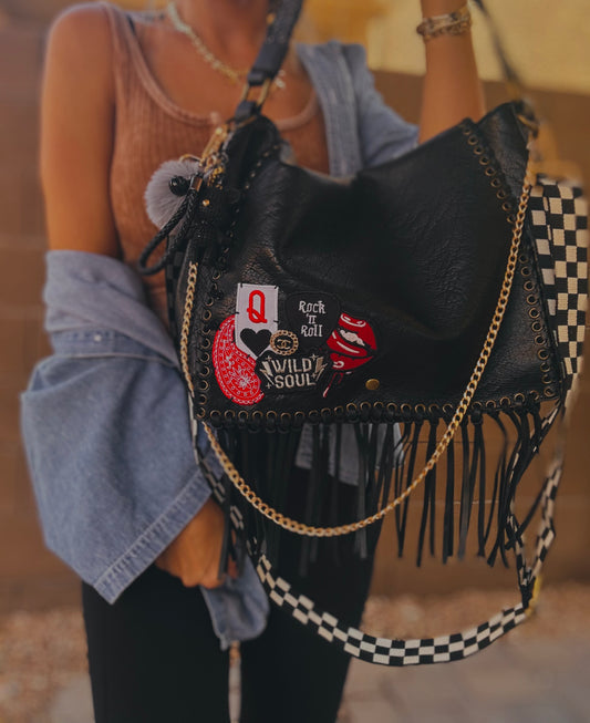FC-Wild would rock+ Authentic Upcycled button* - crossbody strap included** The Jerome**