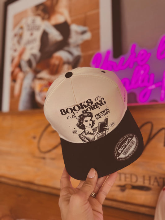 BCJ-books aren’t boring… You are retro pinup - premium full canvas panel trucker