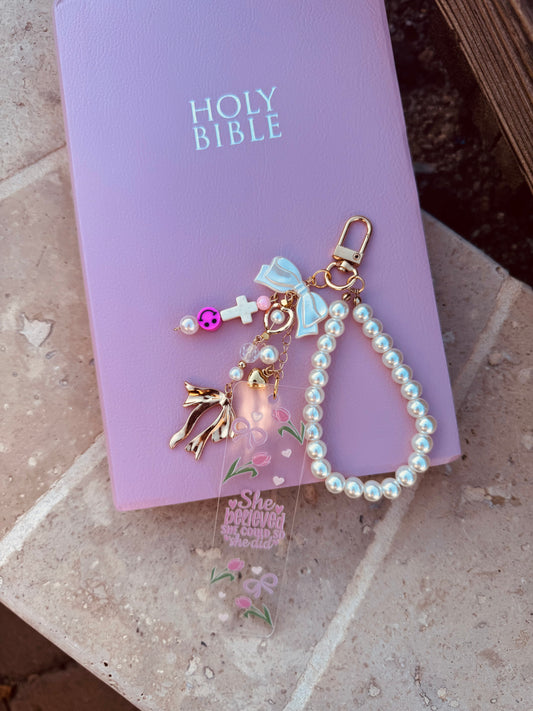 BBC-BIBLE VERSE +hand beaded+ she believe she could so she did 1
