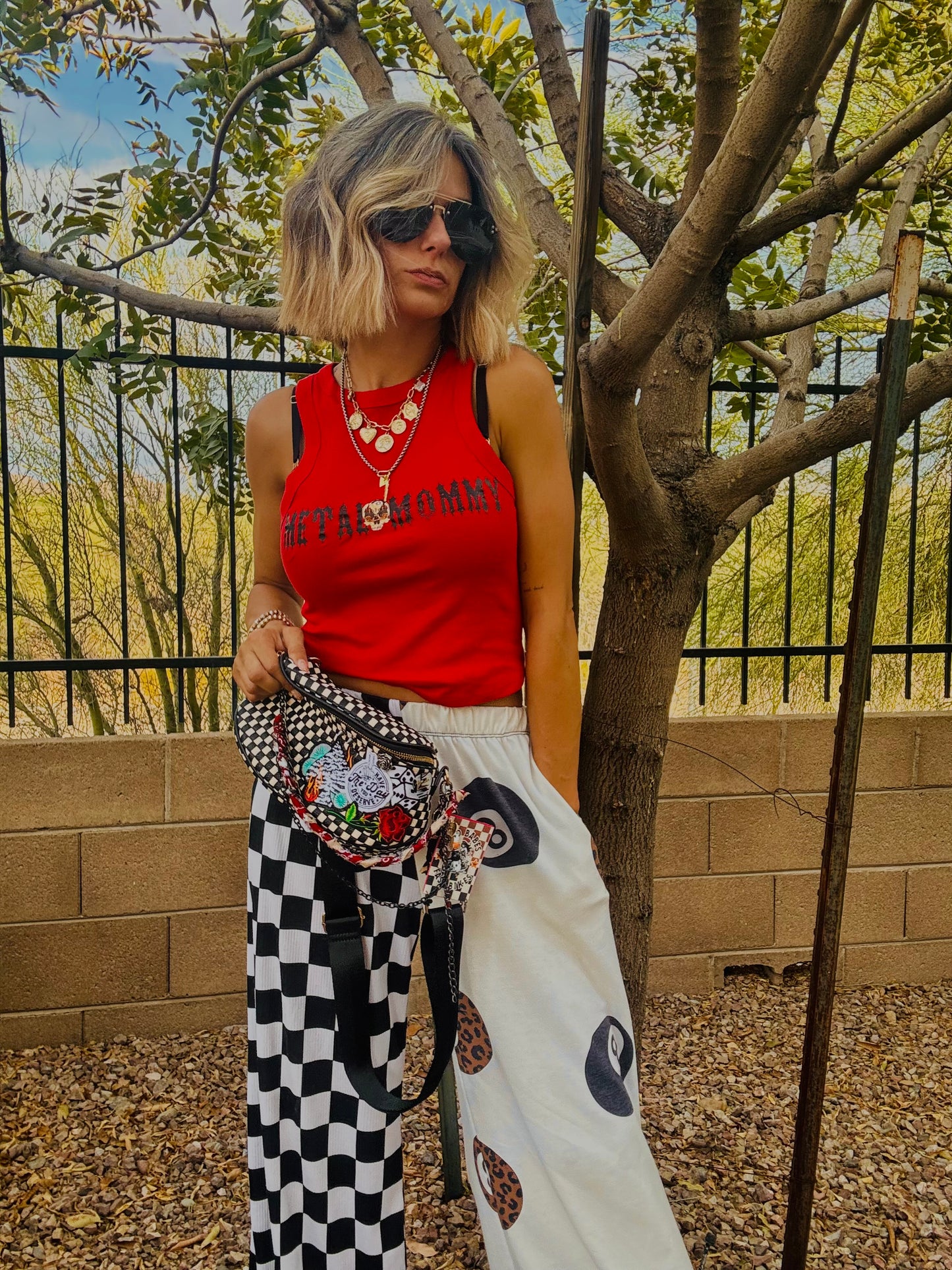 CO- have the day you deserve rad women + PHOENIX BAG black checkered -