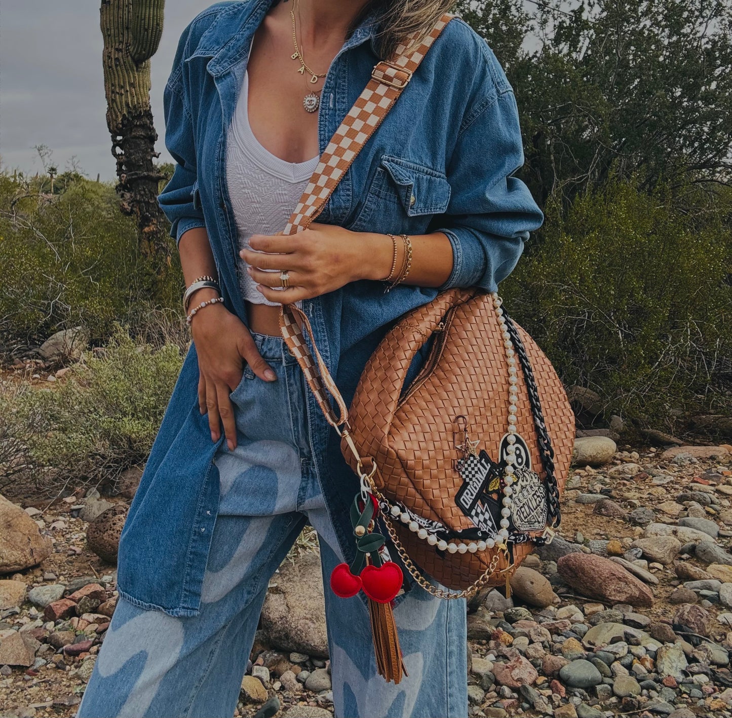 NY-original reckless babe - fender pick cherry bombshell and checkered *CHANDLER BAG**