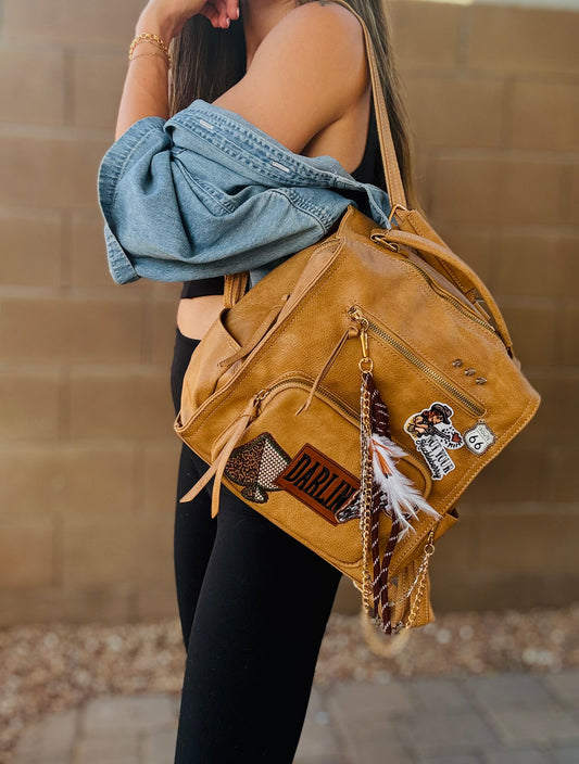 HA- huckleberry DARLIN -tan  *PAYSON BAG**