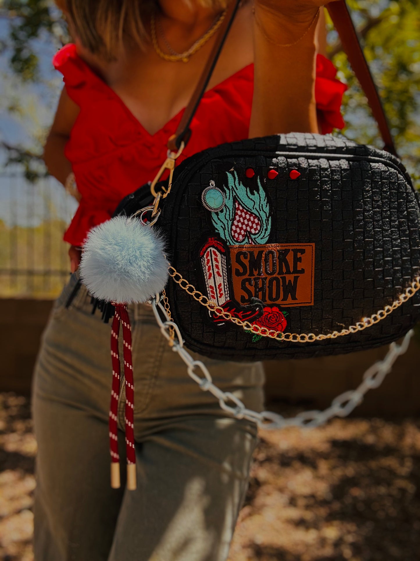 SCC-SMOKESHOW red and teal-BLACK OG *Page Bag* 3in1