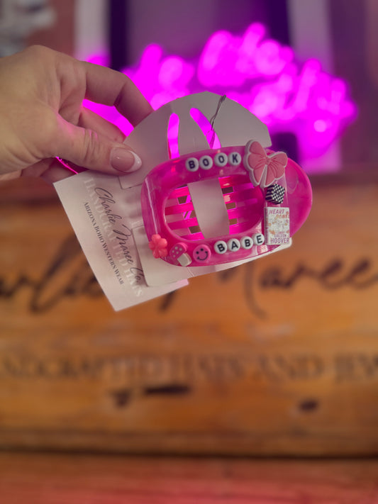 BCJ-Bookish handmade charmed Hair Claws