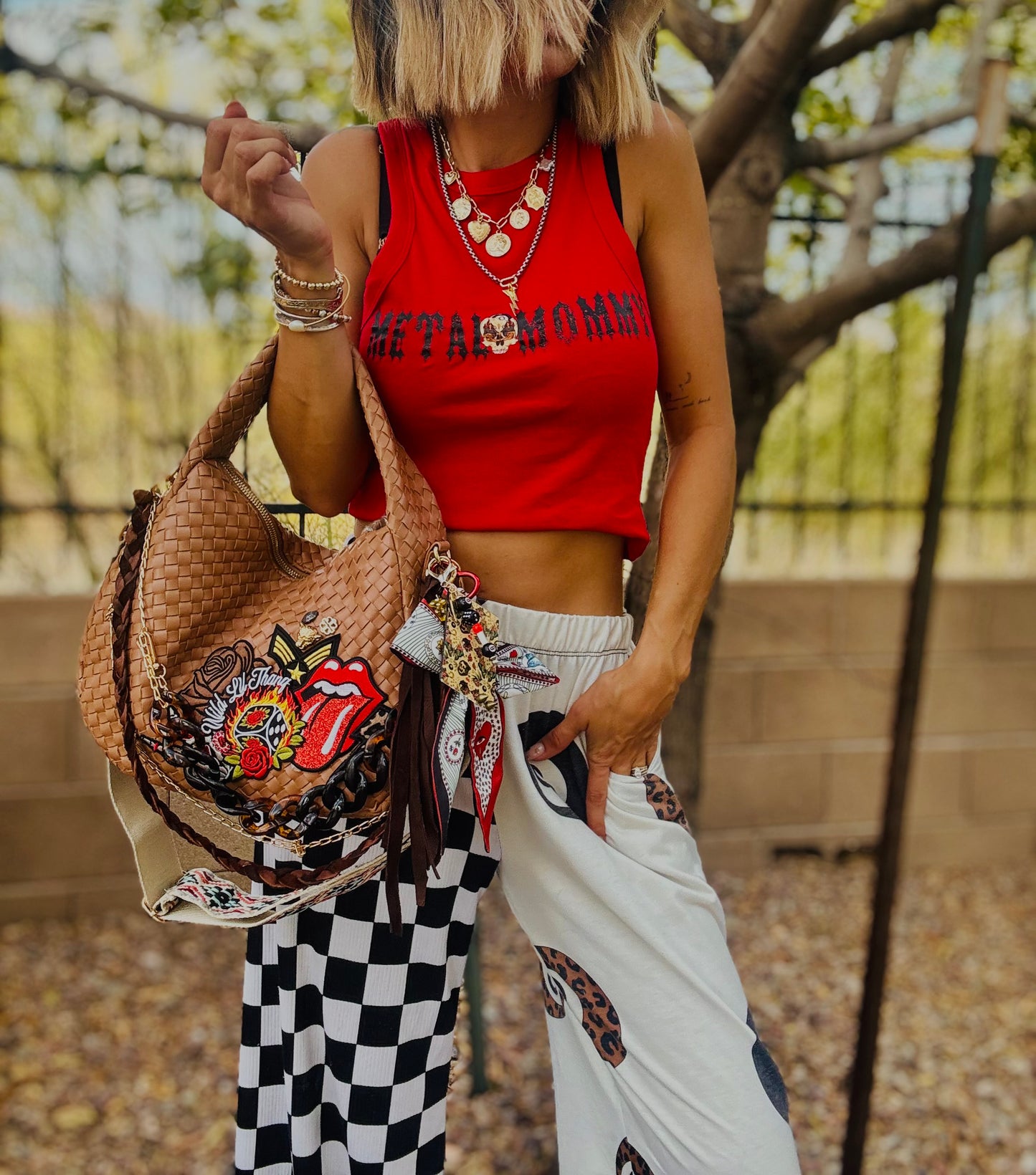 CO-  Wild lil thing red bombshell + CHANDLER BAG* comes with 2 straps worn 3 ways