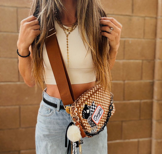 BF- DUAL cowgirl surf club + boots checkered premium OG+ PAGE BAG