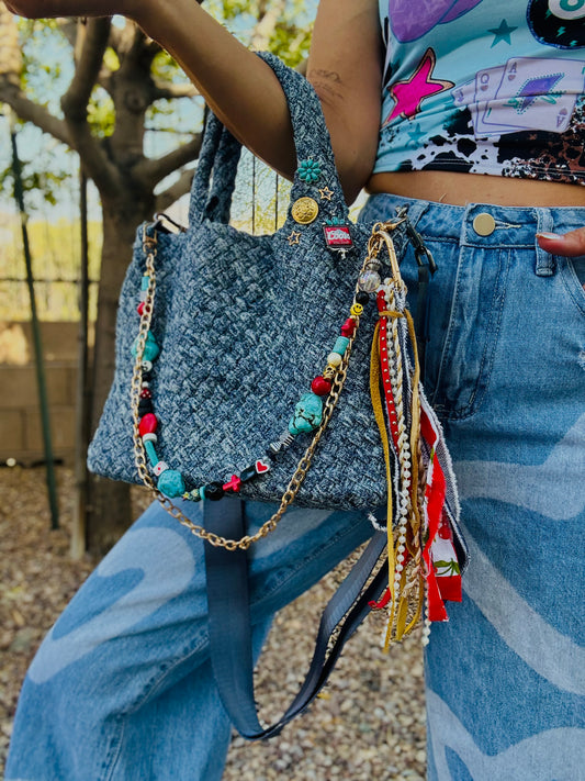 SAT- #2 - LIMITED EDITION DENIM CROSSBODY TOTE
