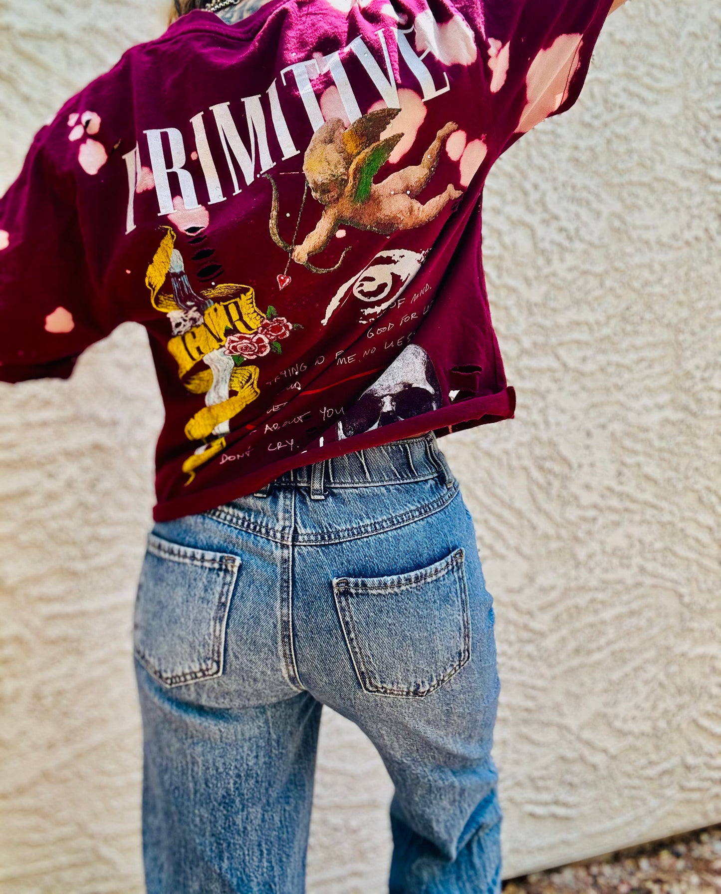 TEE-roses and guns vintage concert - DAD TEE MEDIUM