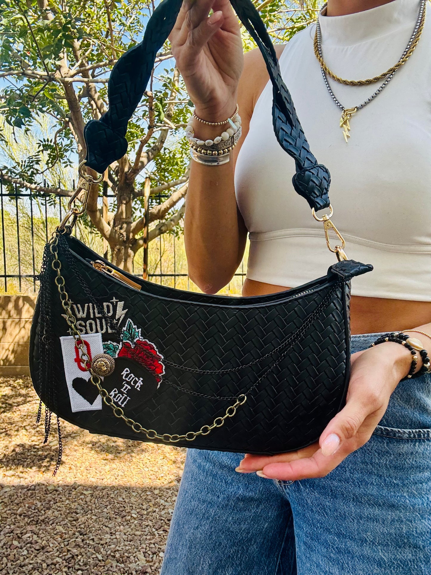 UM-QUEEN WILD SOUL + Braided modern Shoulder Bag￼ *THE SAMANTHA**