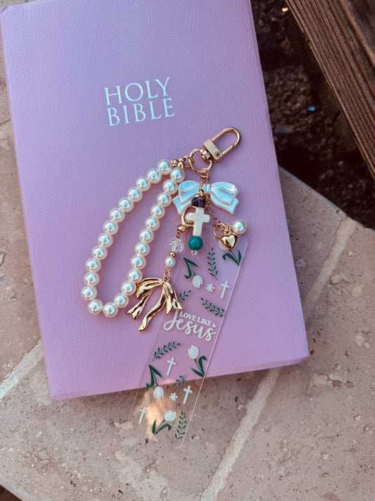 BBC-BIBLE VERSE +hand beaded+ love like Jesus 1