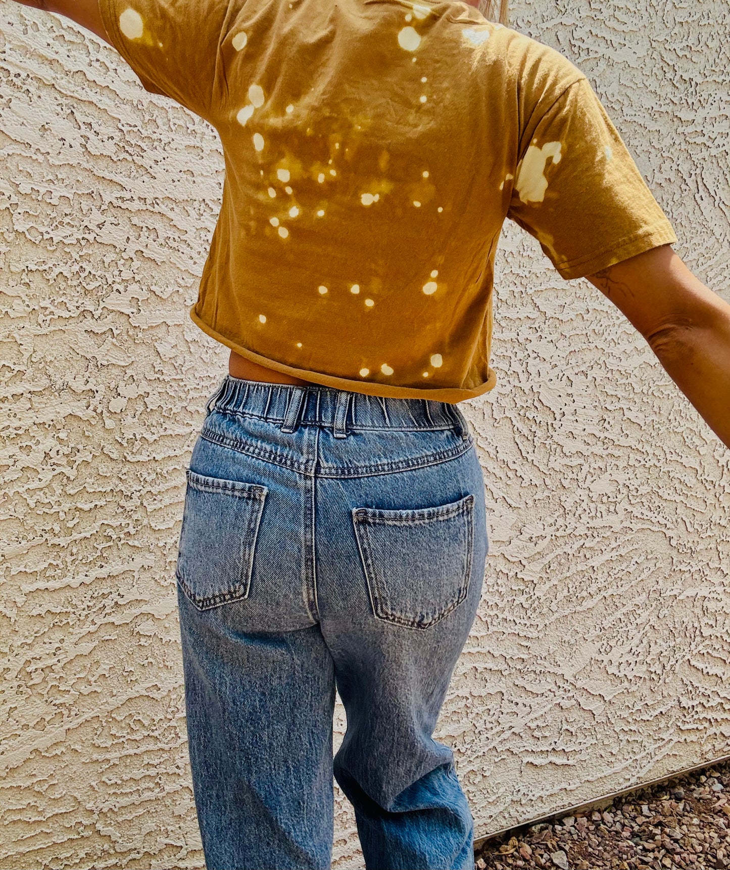TEE-1/2 skater 1/2 biker babe - DAD TEE SMALL
