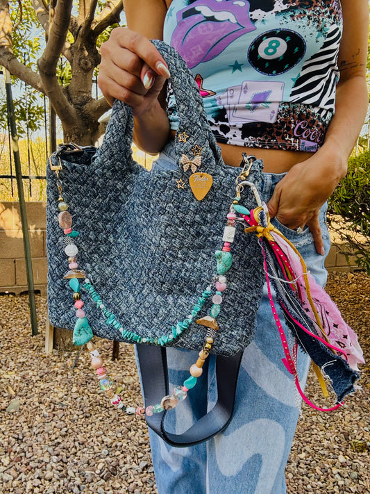 SAT- #5- LIMITED EDITION DENIM CROSSBODY TOTE