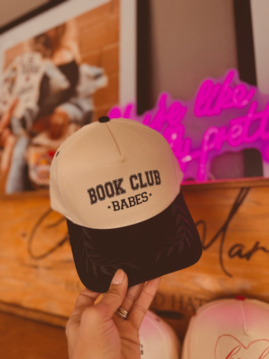 BCJ- BOOK CLUB BABES - embroidered 3D bill design canvas panel trucker