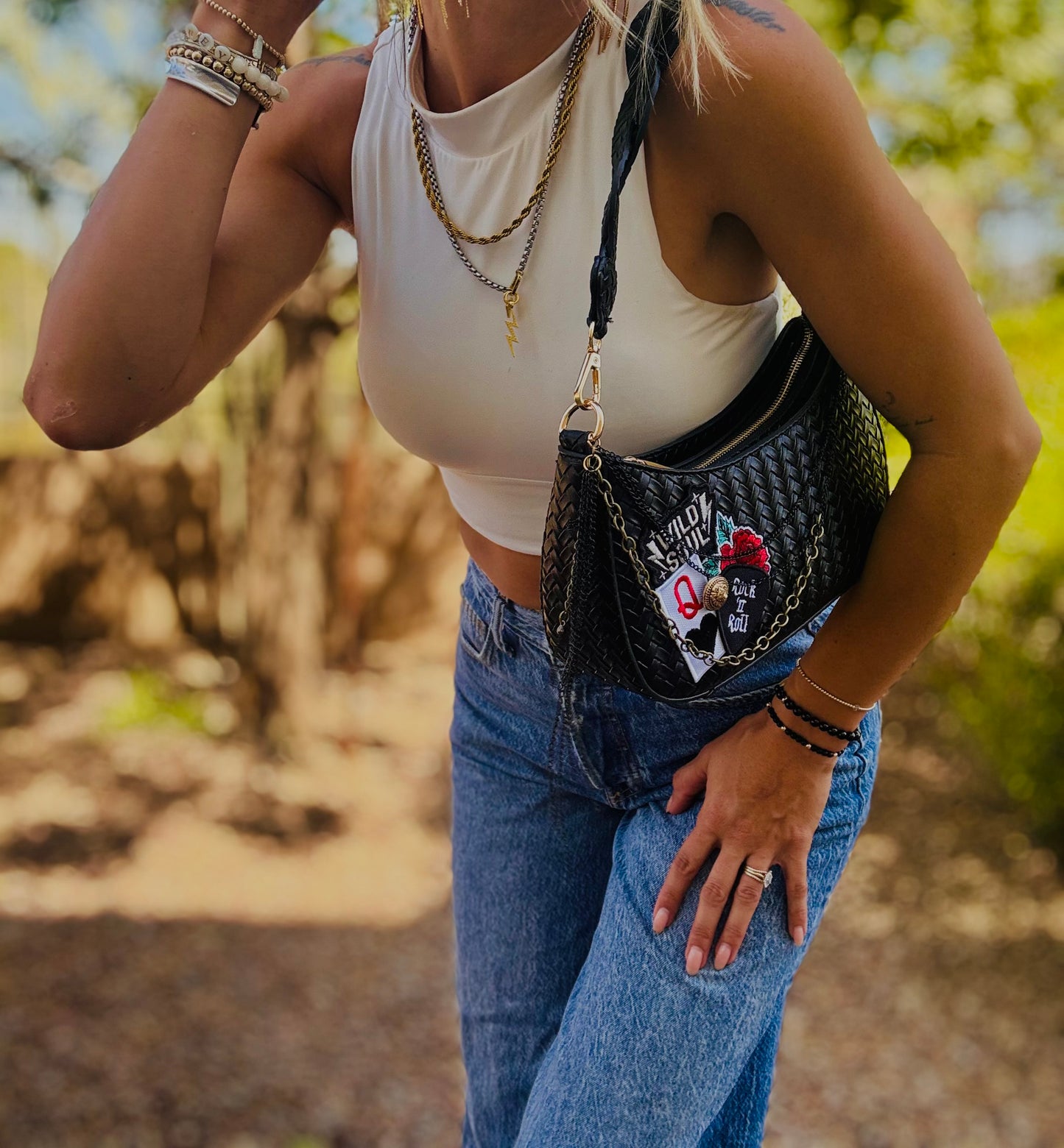 UM-QUEEN WILD SOUL + Braided modern Shoulder Bag￼ *THE SAMANTHA**