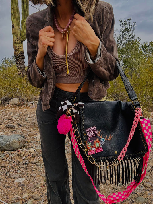 XO-neon moon pink no filter - crossbody strap included** The Jerome**