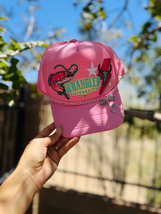 RTS- wranglin bass summer+ upgraded chain by cm co.  + Traditional foam SnapBack trucker