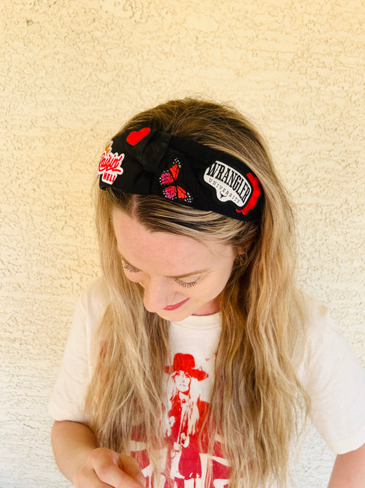 Wranglin And raisin hell headband