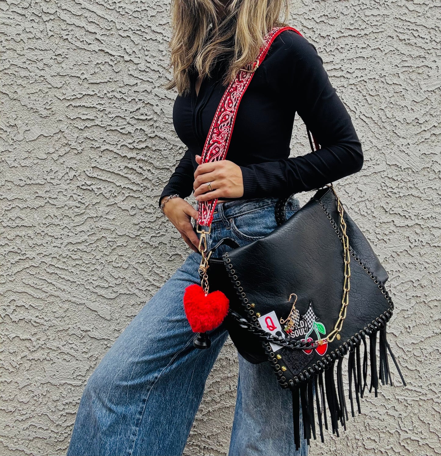 AM- all hail, the queen TAKE IT EASY BLACK ￼- crossbody strap included** The Jerome**