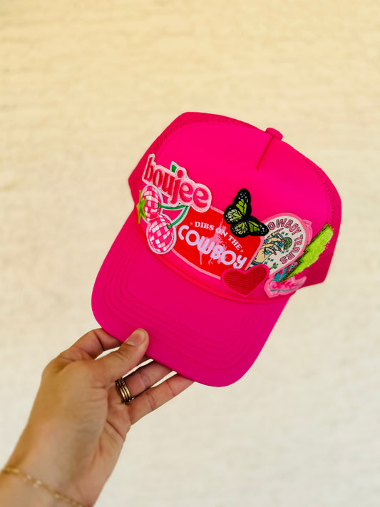 8- electric pink dibs on cowboy