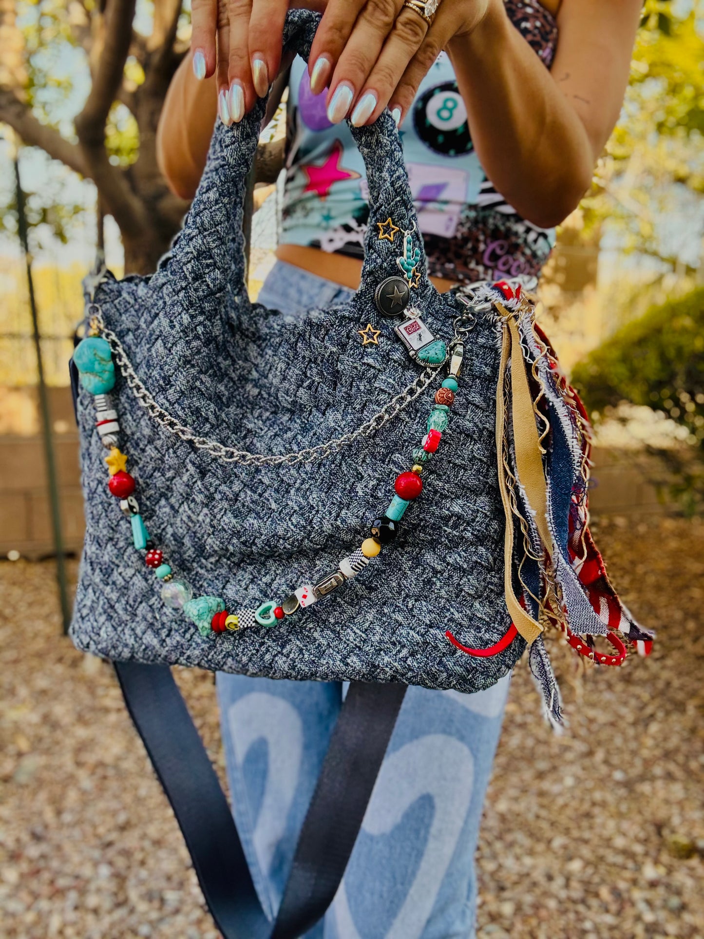 SAT- #1 - LIMITED EDITION DENIM CROSSBODY TOTE