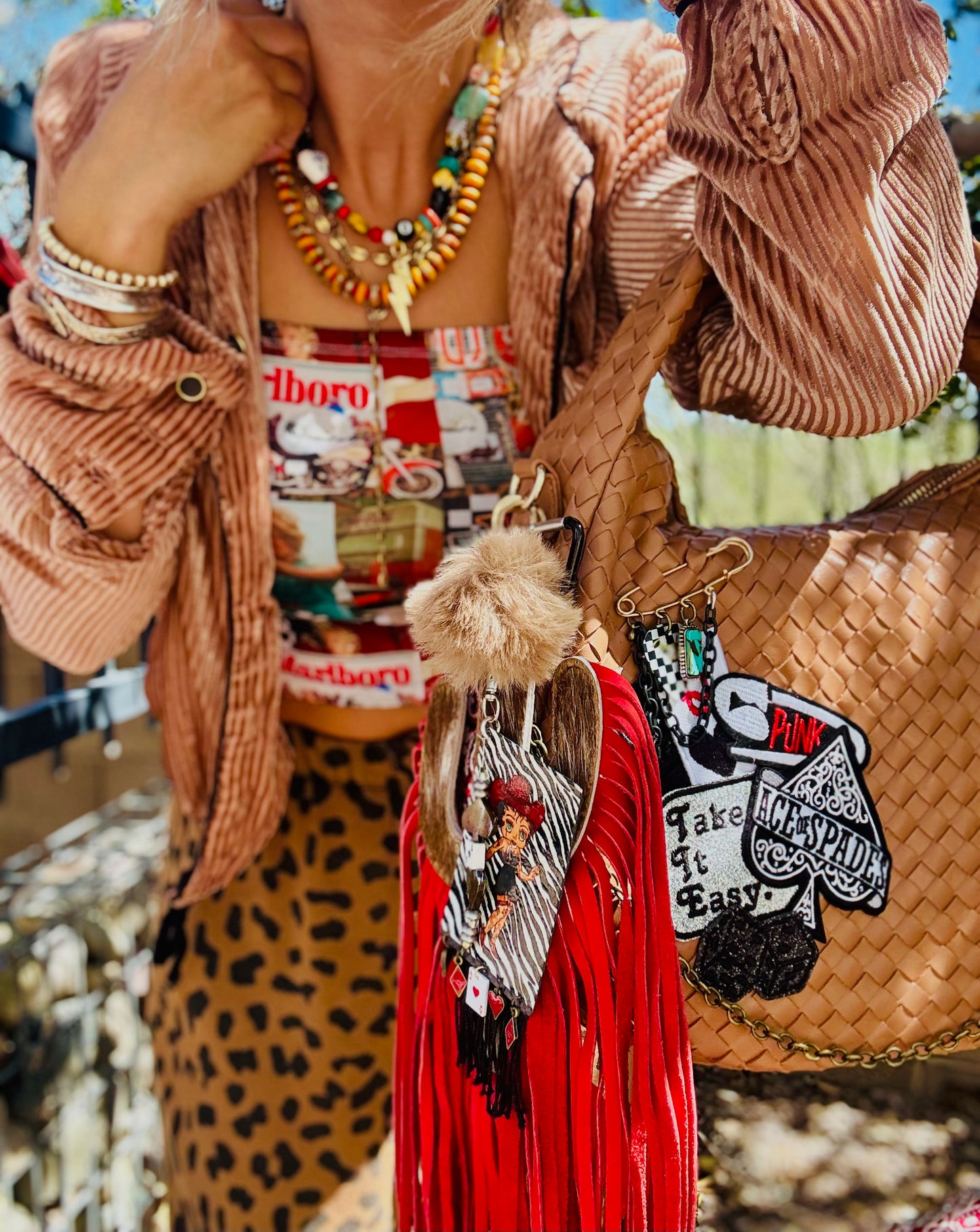 CD- edgy punk Betty  + CHANDLER BAG* comes with 2 straps worn 3 ways