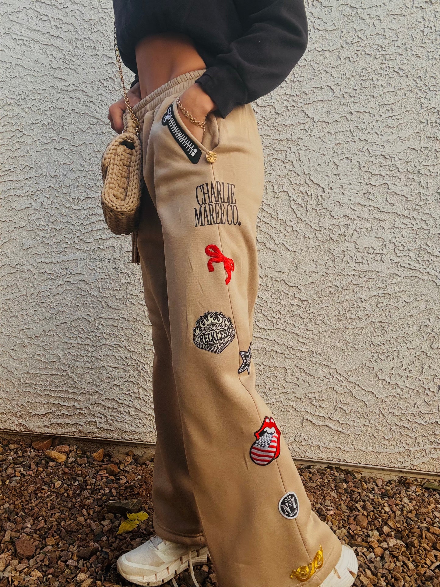 BBH-Button Betty Sweatpants- 2 TAN