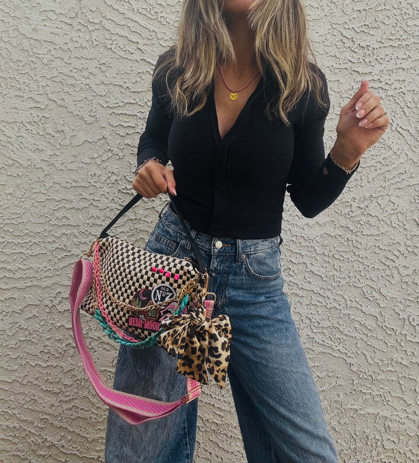 AM-cheetah neon moon +** GILBERT ** multi straps