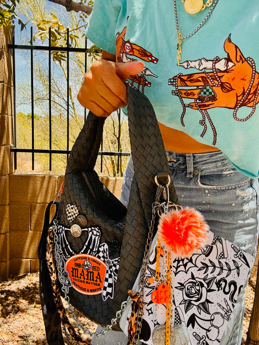 SAT-grey chaos mama rad and reckless + CHANDLER BAG* comes with 2 straps worn 3 ways