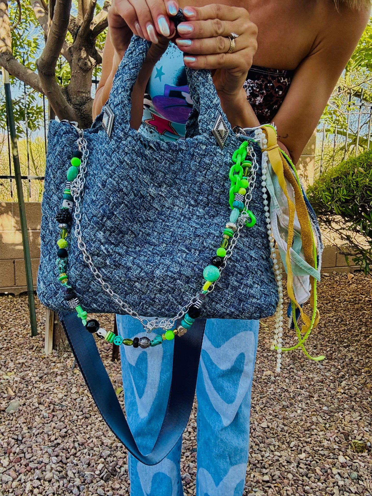 SAT- #8 -LIMITED EDITION DENIM CROSSBODY TOTE