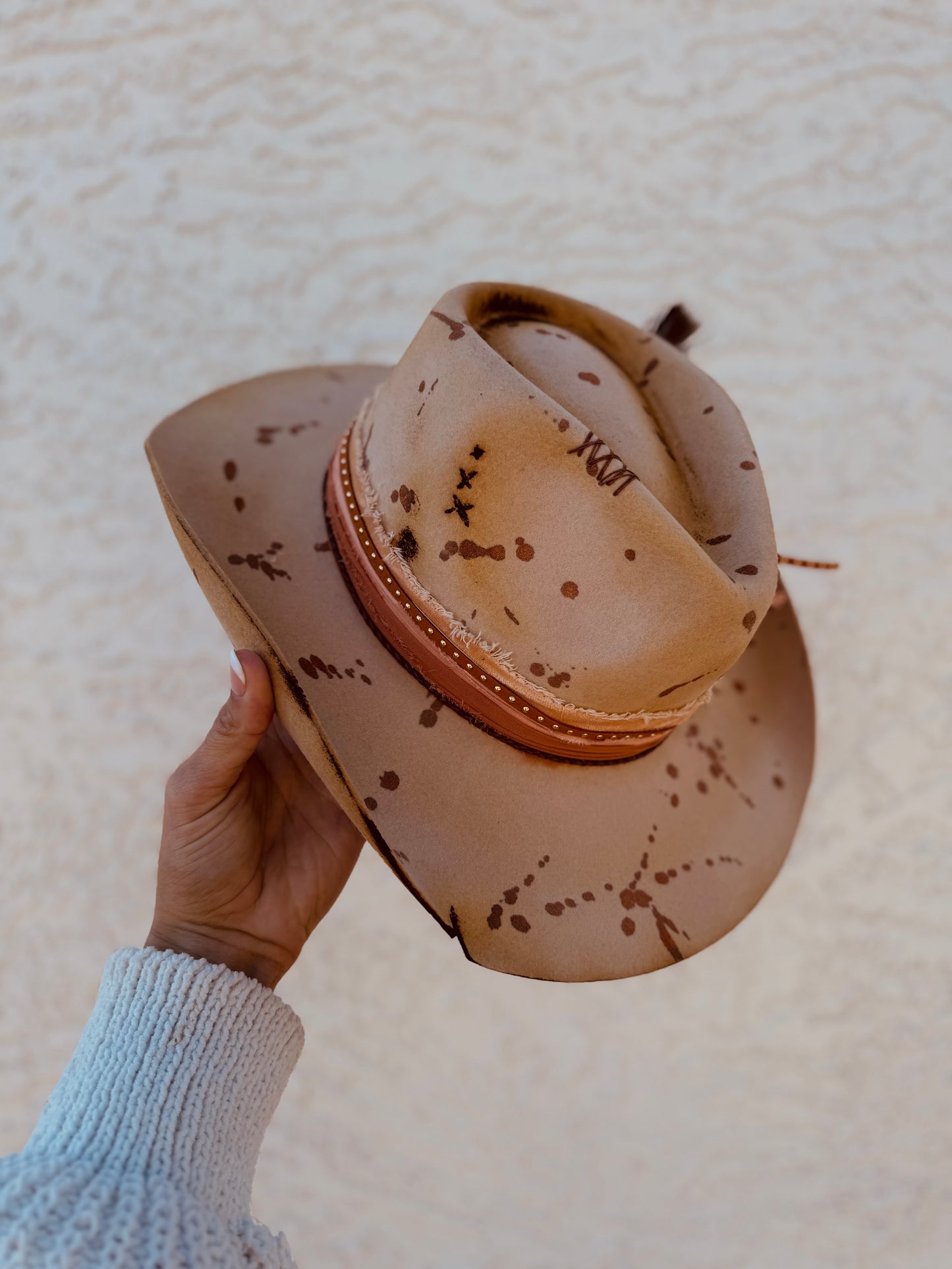 NU-Punchy in Love Copper babe  +Taupe felt hand shaped Gambler  COWGIRL BRIM