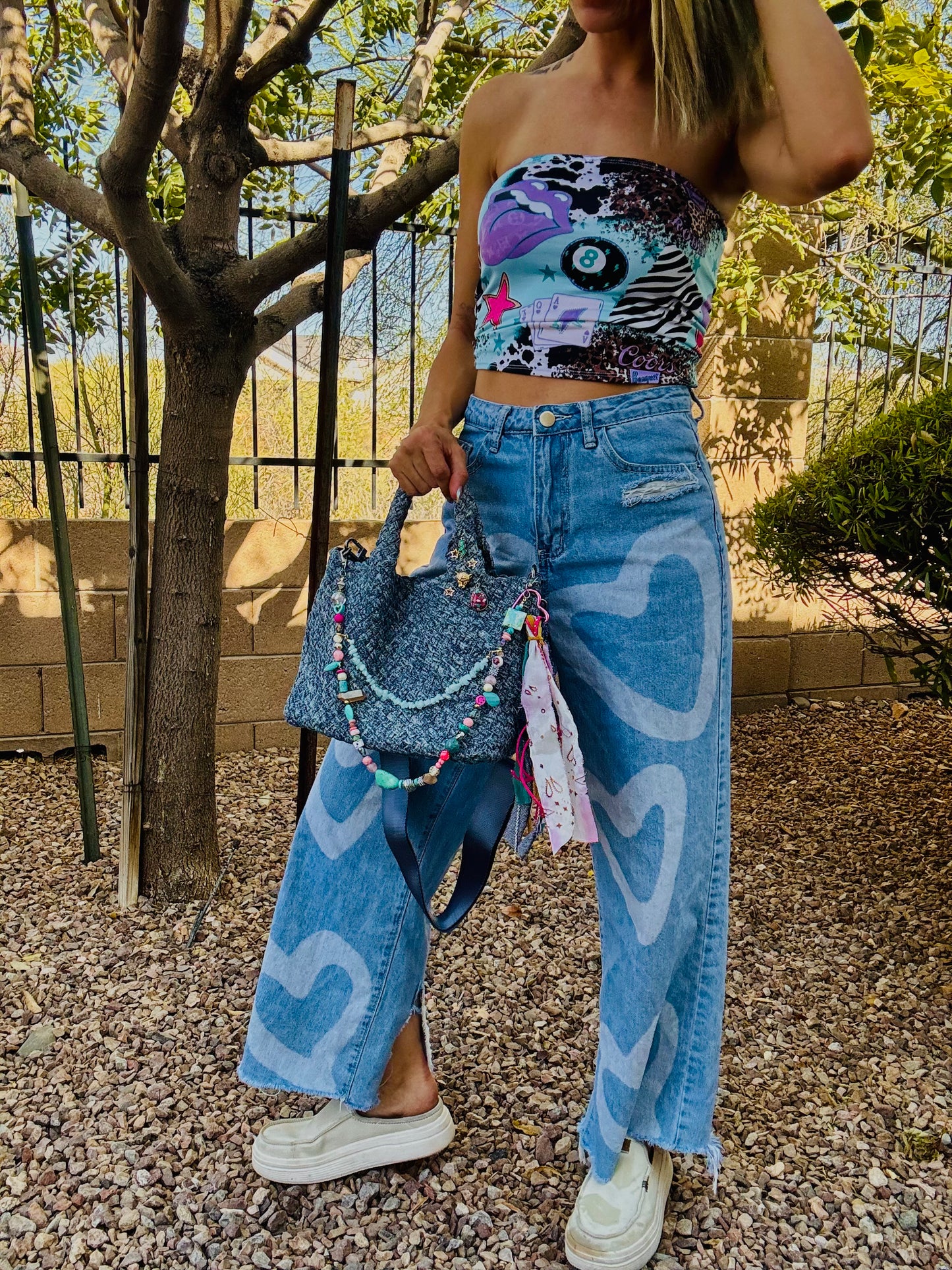SAT- #6- LIMITED EDITION DENIM CROSSBODY TOTE