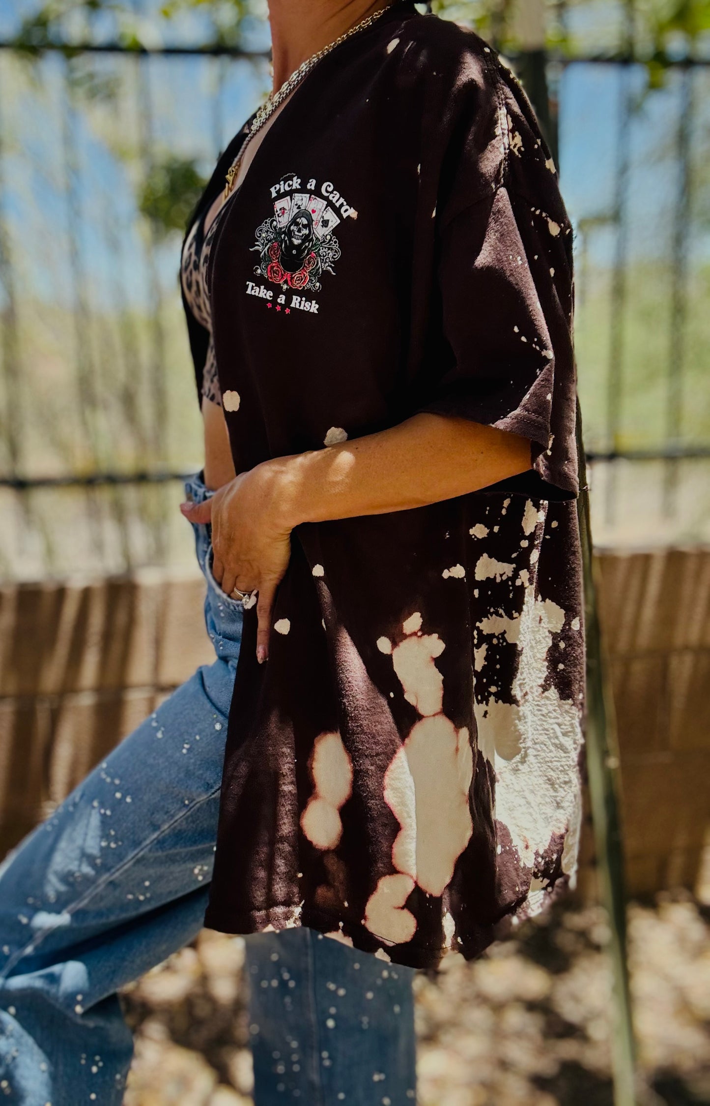 HDPICK YOUR CARD EDGY- DAD KIMONO TEE MENS 2XL
