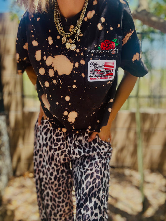 TEE-  red race babe  -HUSBAND POCKET SHIRT - MEDIUM