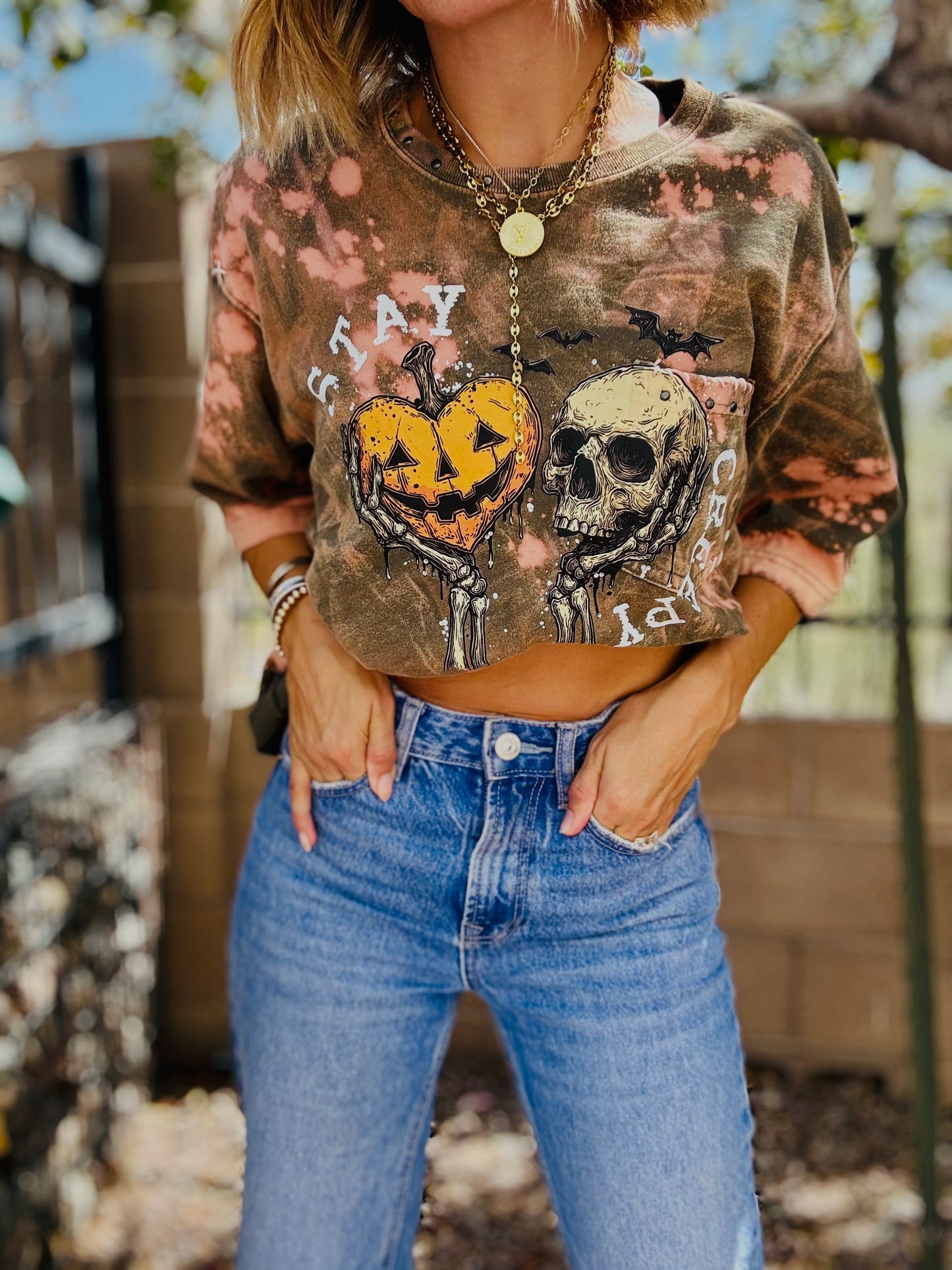 MD- stay creepy +HUSBAND POCKET SHIRT -SMALL