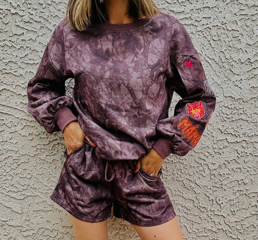 BBH-Camo Sweater & Short Set-retro mama